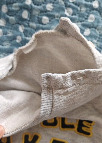 Gri Erkek Çocuk Baskılı Triko Sweatshirt - Görsel 4