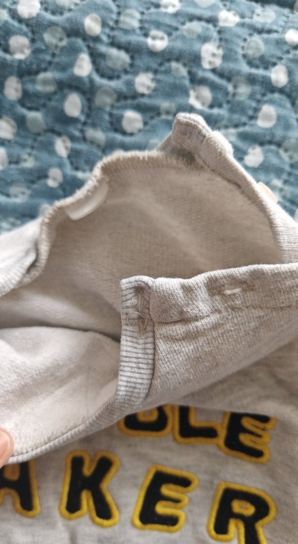 Gri Erkek Çocuk Baskılı Triko Sweatshirt - Görsel 4