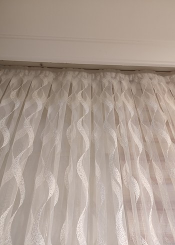 Beyaz Nakışlı Bohem Perde - Görsel 3