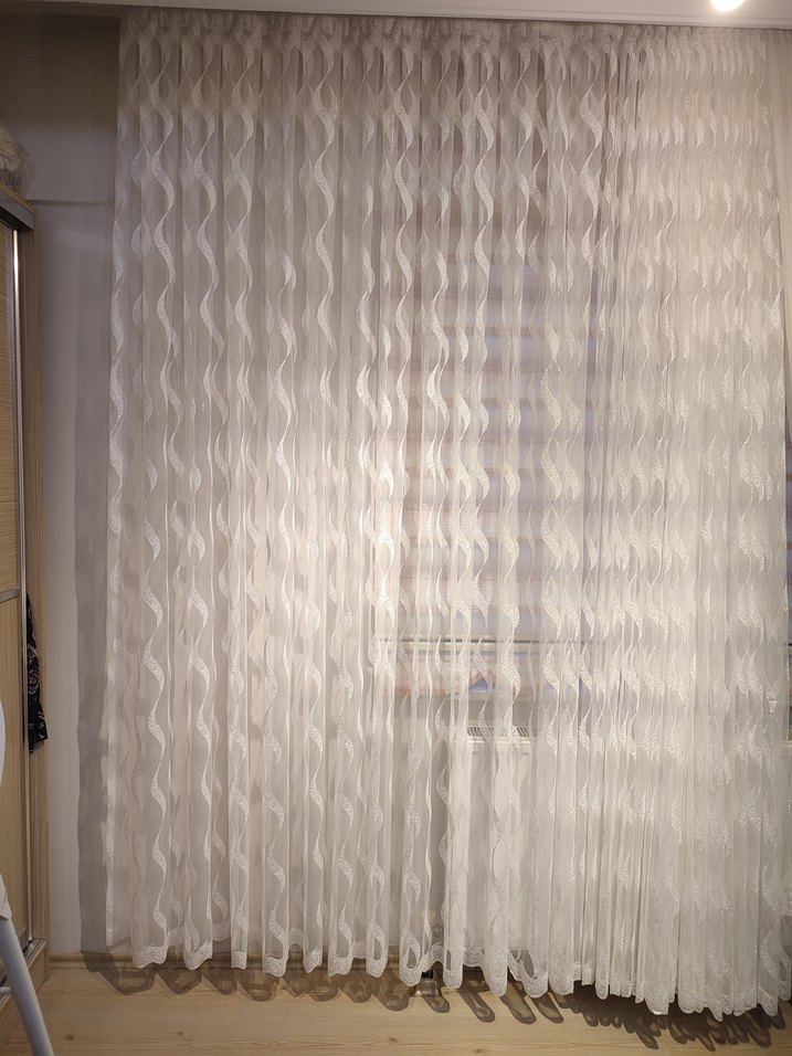 Beyaz Nakışlı Bohem Perde - Görsel 2