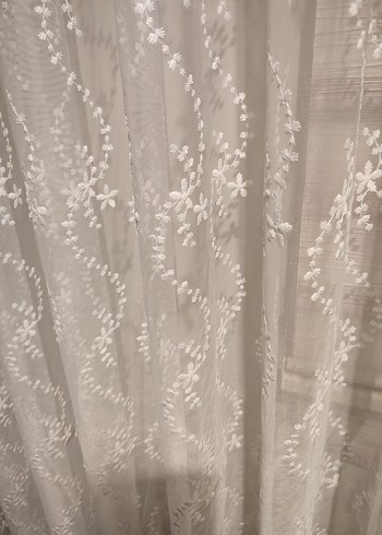 çiçekli Tül Perde - Görsel 2