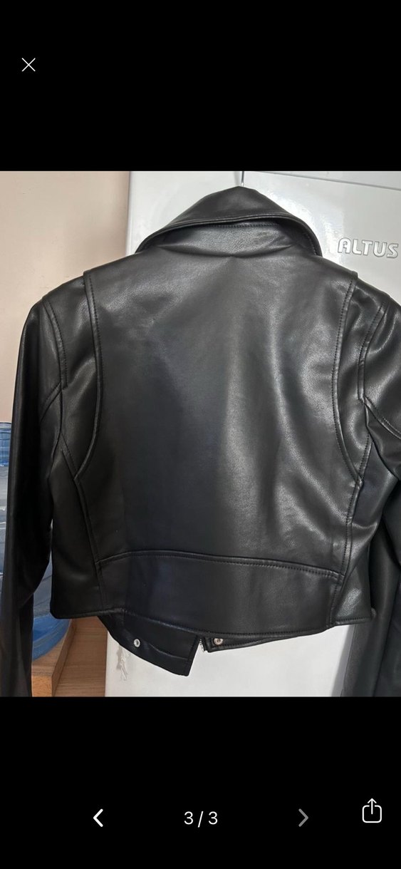 Mango deri ceket - Görsel 3