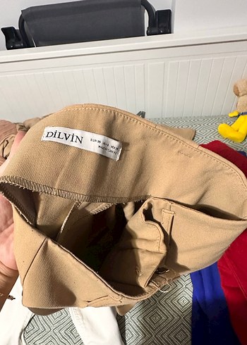 Bej Likrakı Kumaş Kadın Pantolon - Görsel 5