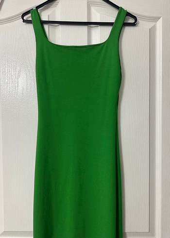 Yeşil Kolsuz Basic Elbise - Görsel 2