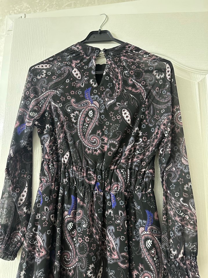 Uzun Bohem Çok Renkli Elbise - Görsel 2