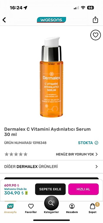 Watsons dermalex C vitamini