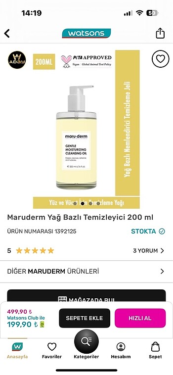 Maruderm yağ bazlı temizleyici