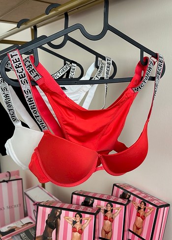 Victoria's Secret Parlak Kırmızı Baskılı Sütyen - Görsel 2