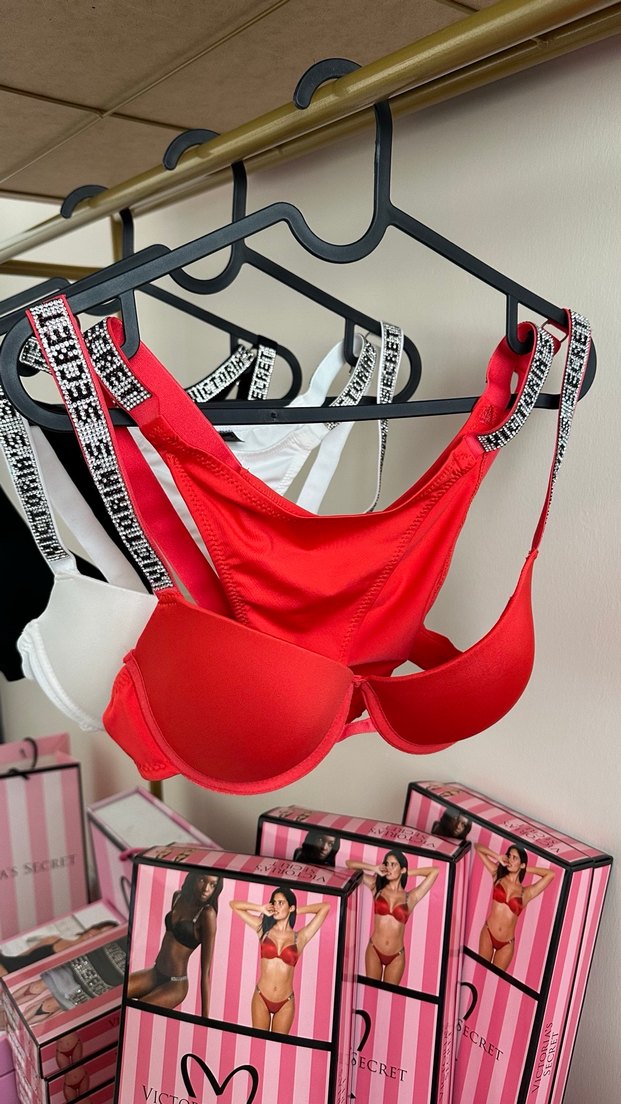 Victoria's Secret Parlak Kırmızı Baskılı Sütyen - Görsel 2