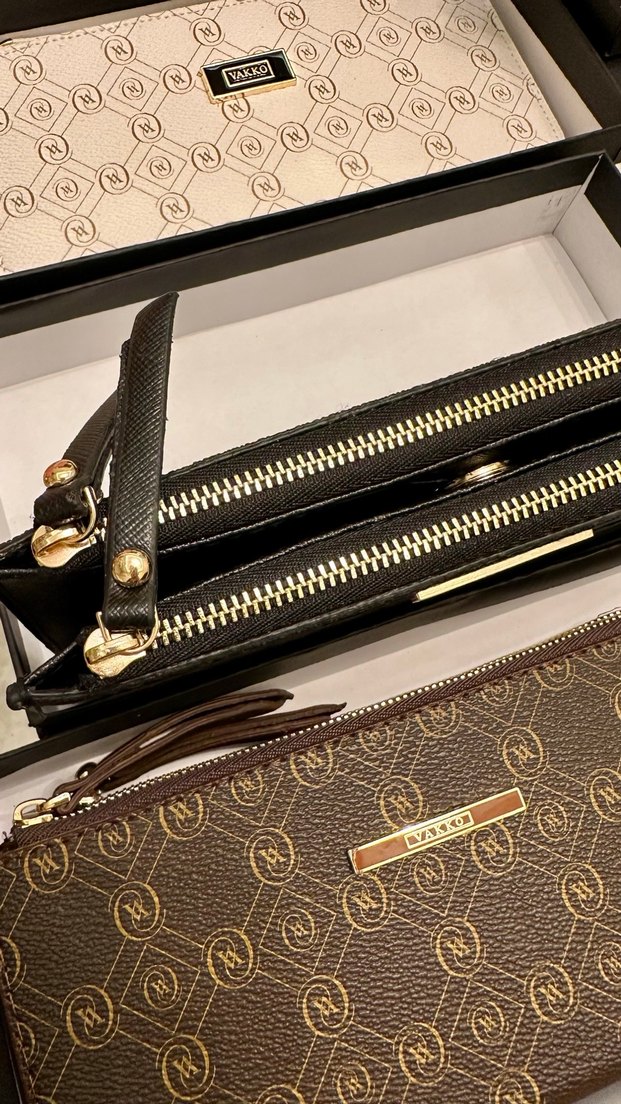 Vakko Kadın Siyah Deri Fermuarlı Cüzdan - Görsel 3