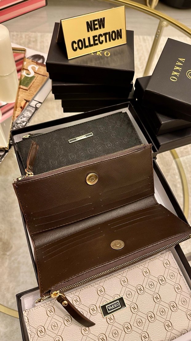 Vakko Baskılı Kadın Cüzdanı - Fermuarlı - Görsel 3