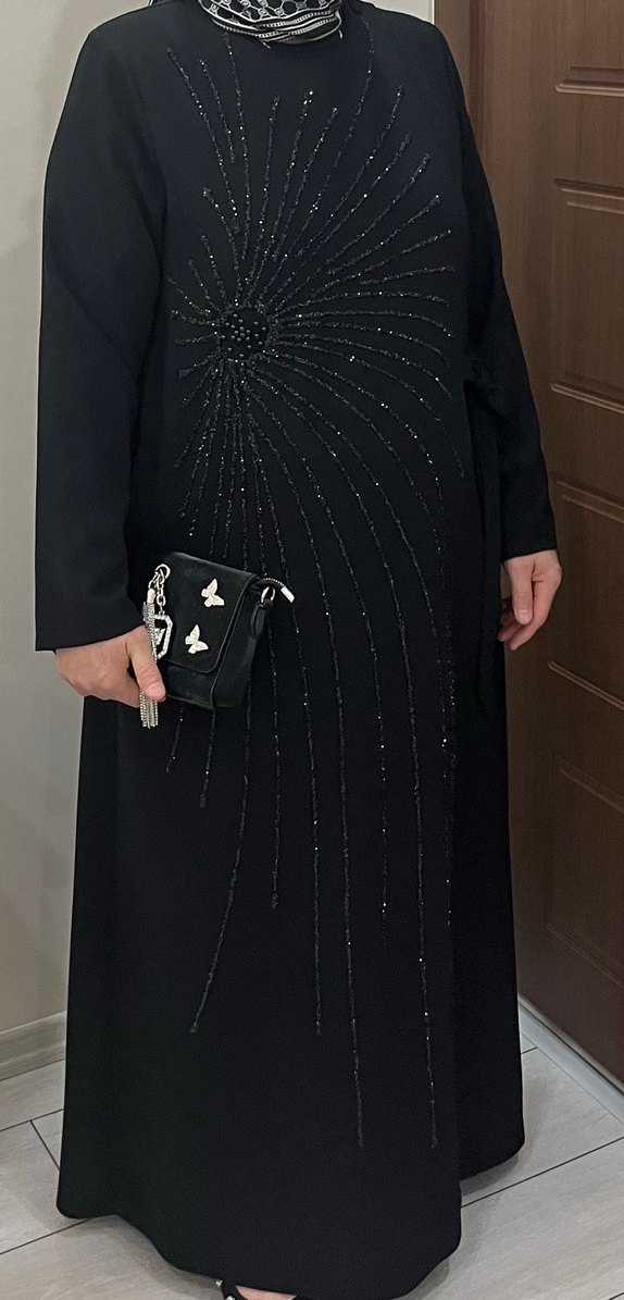 Siyah Uzun Elbise abiye - Görsel 2