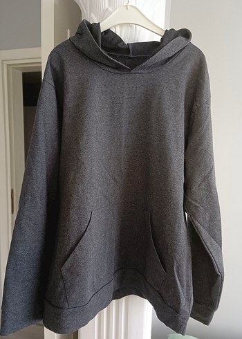 Gri Rahat Kesim Kadın Sweatshirt