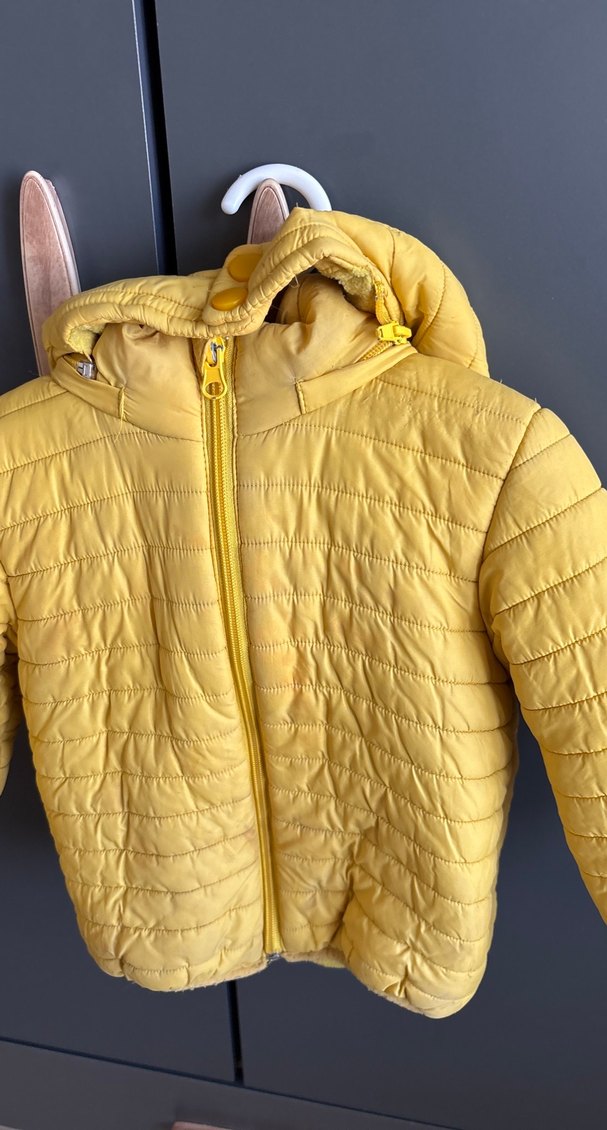 Sarı Fermuarlı Erkek Çocuk Mont 3 yaş - Görsel 2