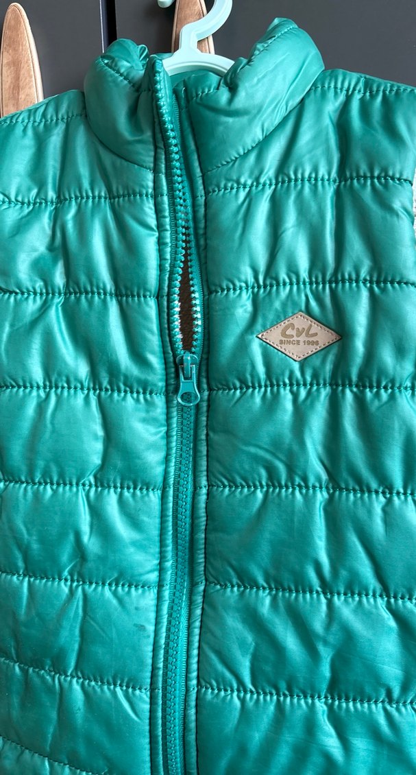 Parlak Turkuaz Erkek Çocuk Fermuarlı Yelek 3-4 yaş - Görsel 3