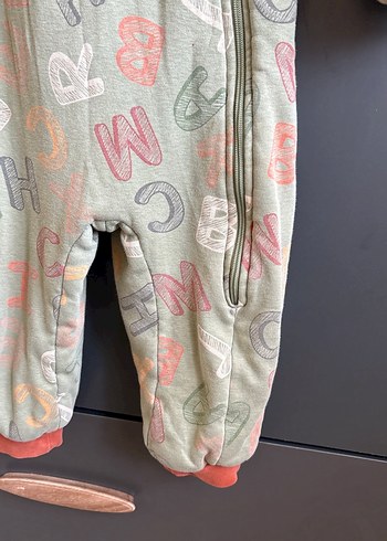 Uzun Kollu Fermuarlı Bebek Tulum Gri 2-3 yaş - Görsel 5