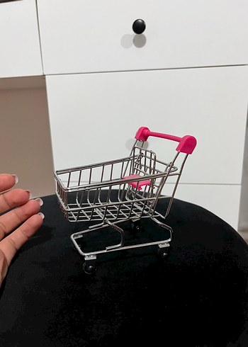 Pembe Renkli Mini Alışveriş Arabası