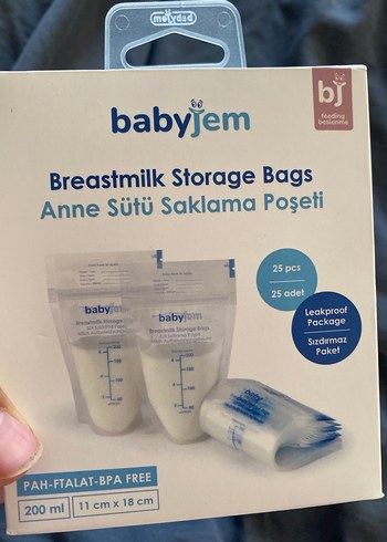 Babyjem Anne Sütü Saklama Poşeti 25'li 200ml - Görsel 6