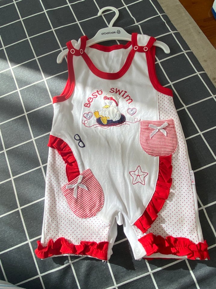 Kız Bebek Renkli Fırfırlı Tulum - Görsel 2