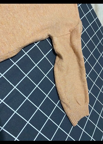 Bej Kadın Triko Boğazlı Kazak - Görsel 3