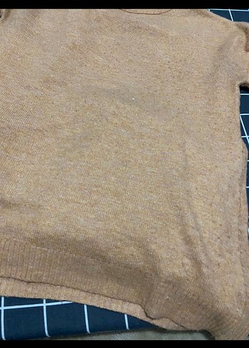 Bej Kadın Triko Boğazlı Kazak - Görsel 2