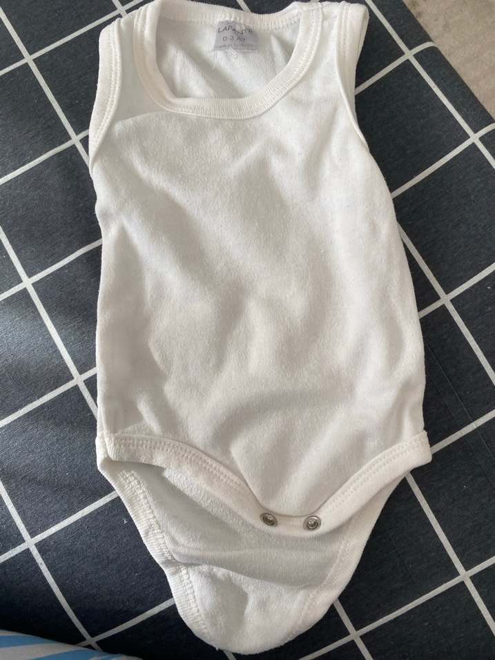 Bebek Kız Kolsuz Beyaz Body - Görsel 5