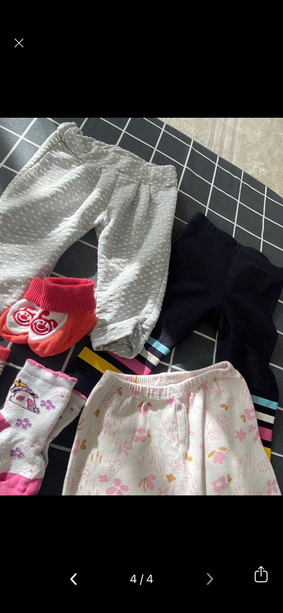 Bebek Kız Üçlü Pantolon ve Çorap Seti - Görsel 5