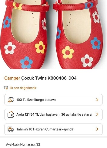 31 Beden çeşitli Renk Camper Babet
