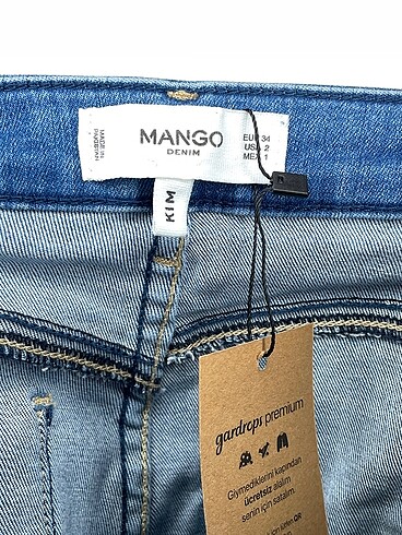 34 Beden mavi Renk Mango Jean / Kot %70 İndirimli.