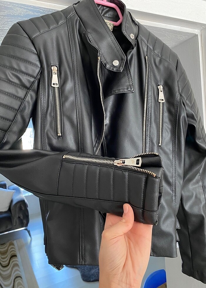 Kadın deri ceket - Görsel 2