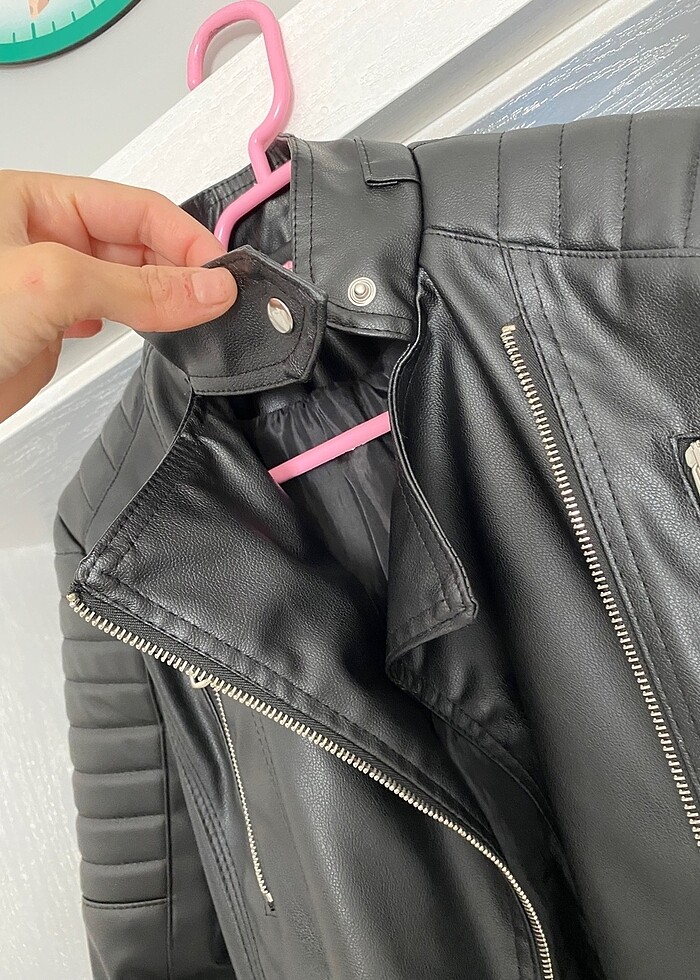 Kadın deri ceket - Görsel 3