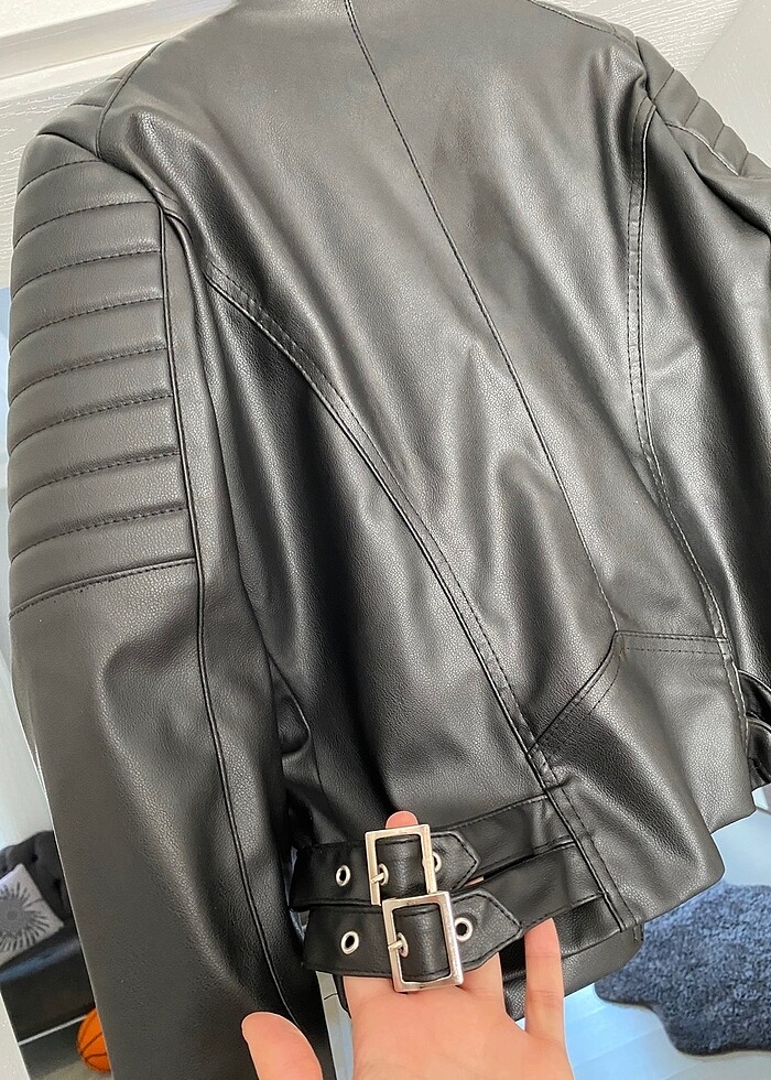 Kadın deri ceket - Görsel 5