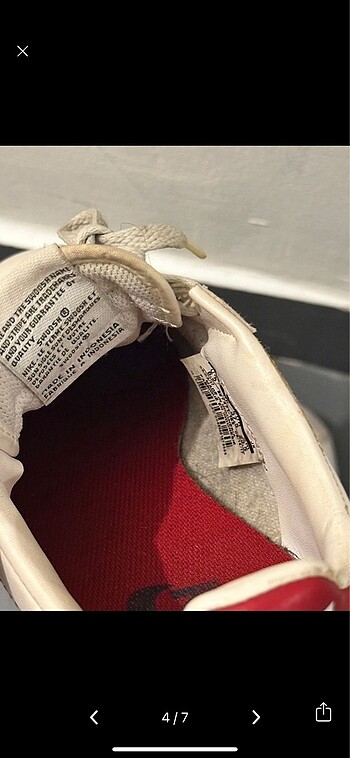36,5 Beden beyaz Renk nike cortez