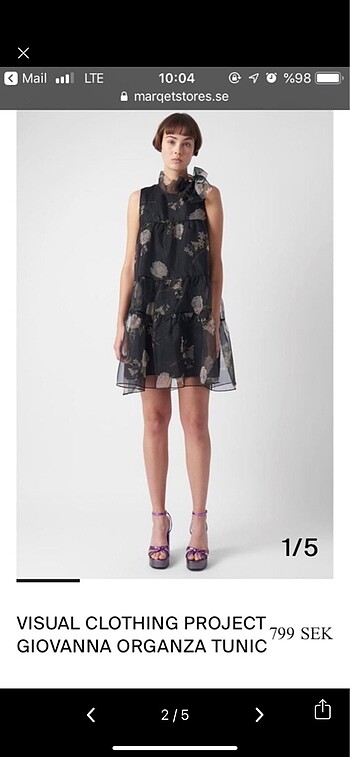 MQ klarna gıovanna organze elbise - Görsel 2