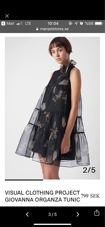 MQ klarna gıovanna organze elbise - Görsel 3