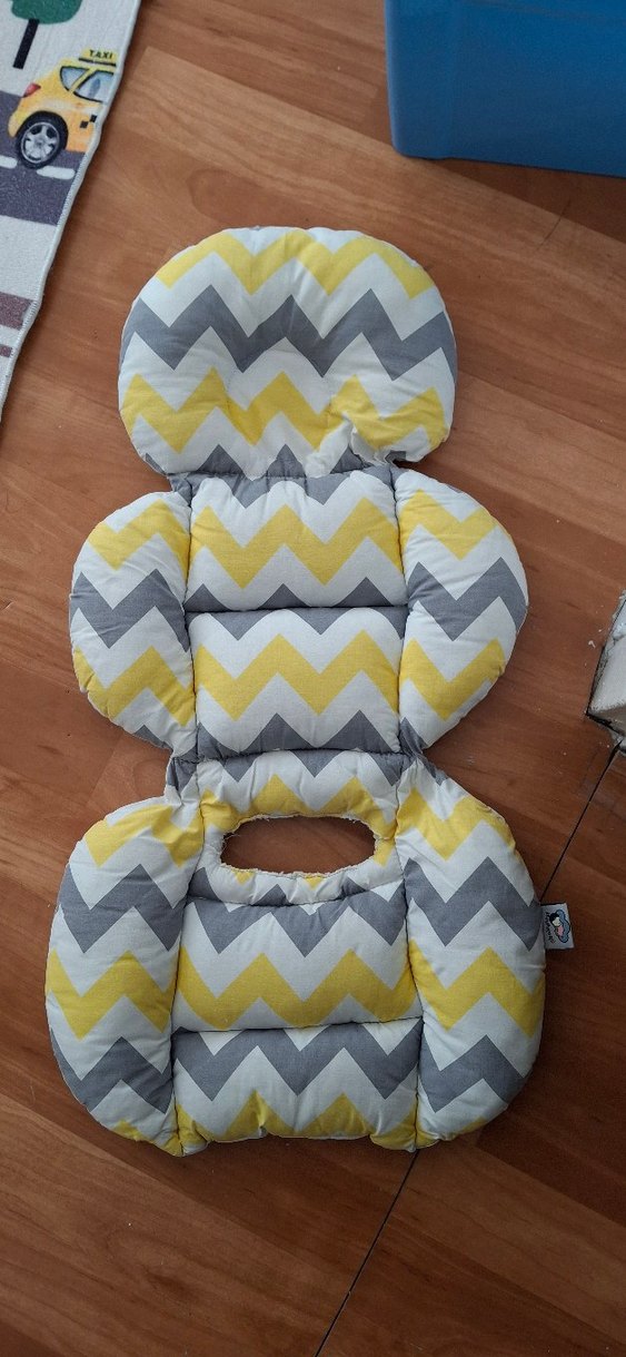 Gri ve Sarı Desenli Bebek Uyku Seti - Görsel 2