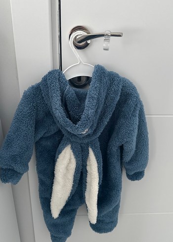 Kürklü Mavi Bebek Tulum - Görsel 2