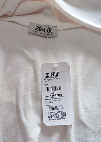 Beyaz Drapeli Straplez Kadın Bluz - Görsel 3