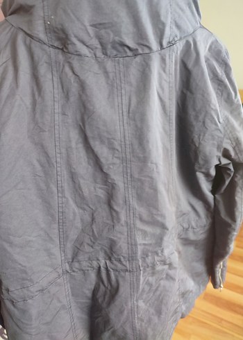 Gri Kadın Fermuarlı Midi Ceket - Görsel 7