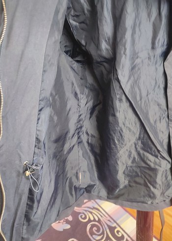 Gri Kadın Fermuarlı Midi Ceket - Görsel 5