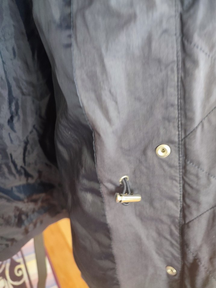 Gri Kadın Fermuarlı Midi Ceket - Görsel 4