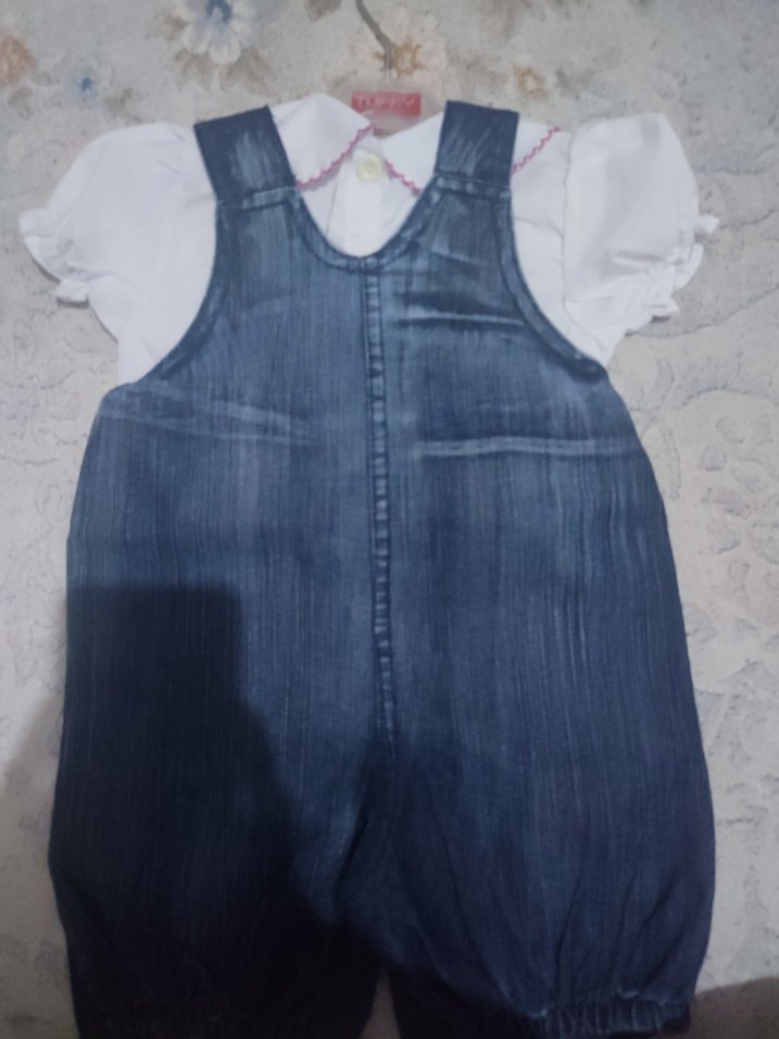 Nakışlı Pembe kiz bebek tulumu - Görsel 2