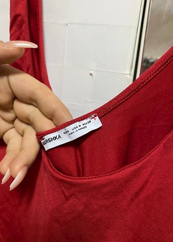 BERSHKA KIRMIZI BODYSUIT - Görsel 3