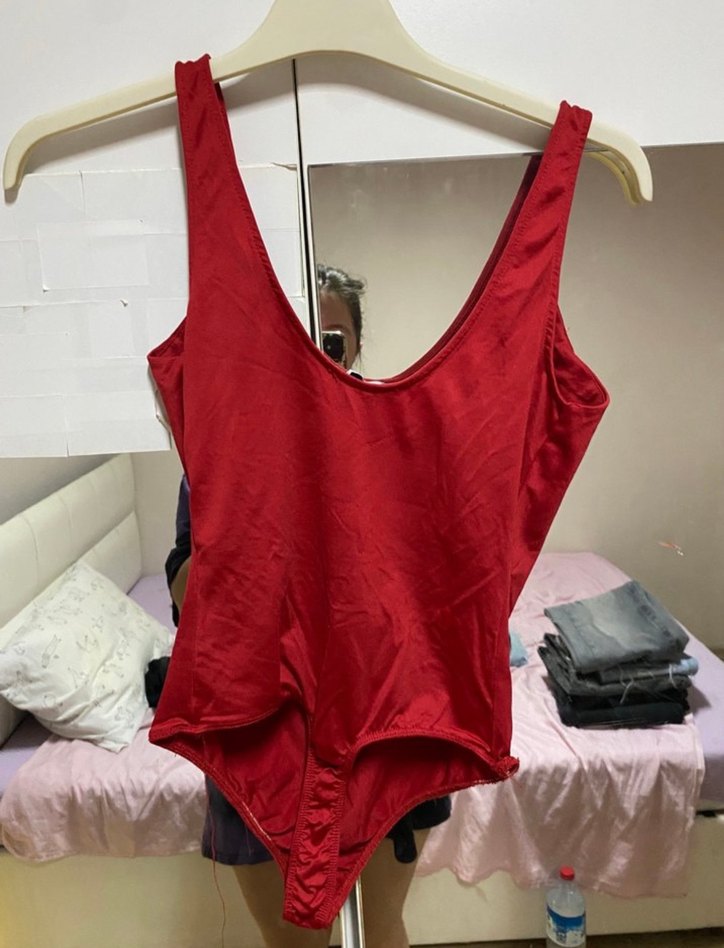 BERSHKA KIRMIZI BODYSUIT - Görsel 2