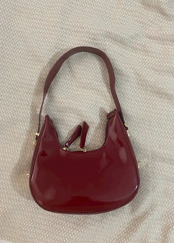 Bordo Deri Çanta - Görsel 3