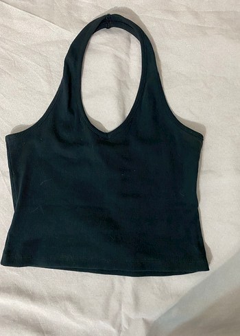 H&M Siyah halter yaka crop - Görsel 2
