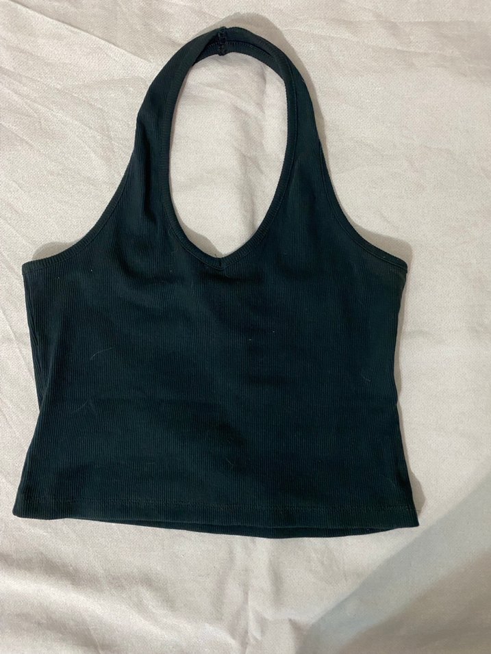 H&M Siyah halter yaka crop - Görsel 2