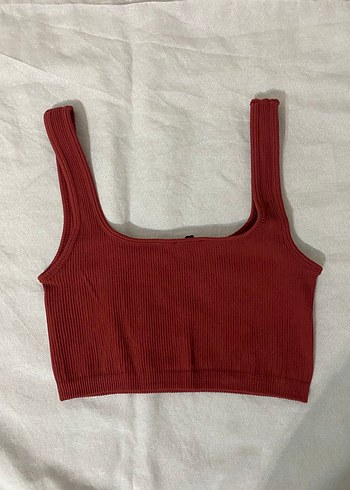 Kırmızı Crop Top - Görsel 3