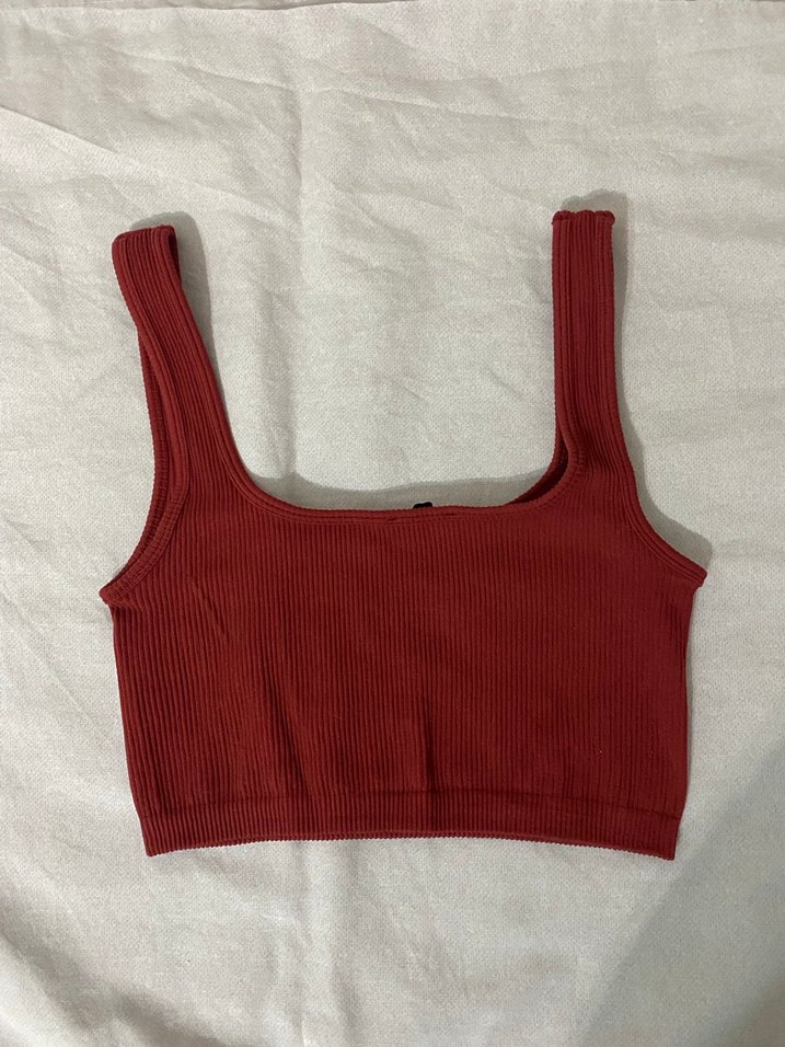 Kırmızı Crop Top - Görsel 3