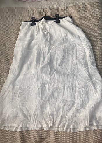 Beyaz Keten Etek - Görsel 2